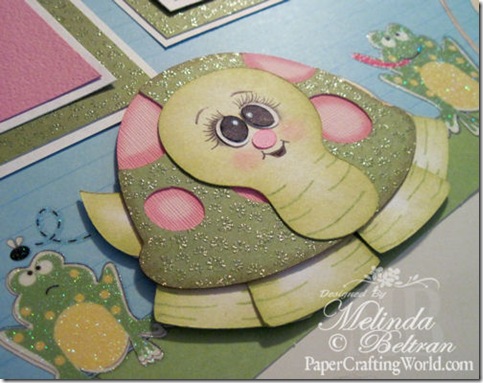 turtle cricut glitter paper layout friends frog shell shot side